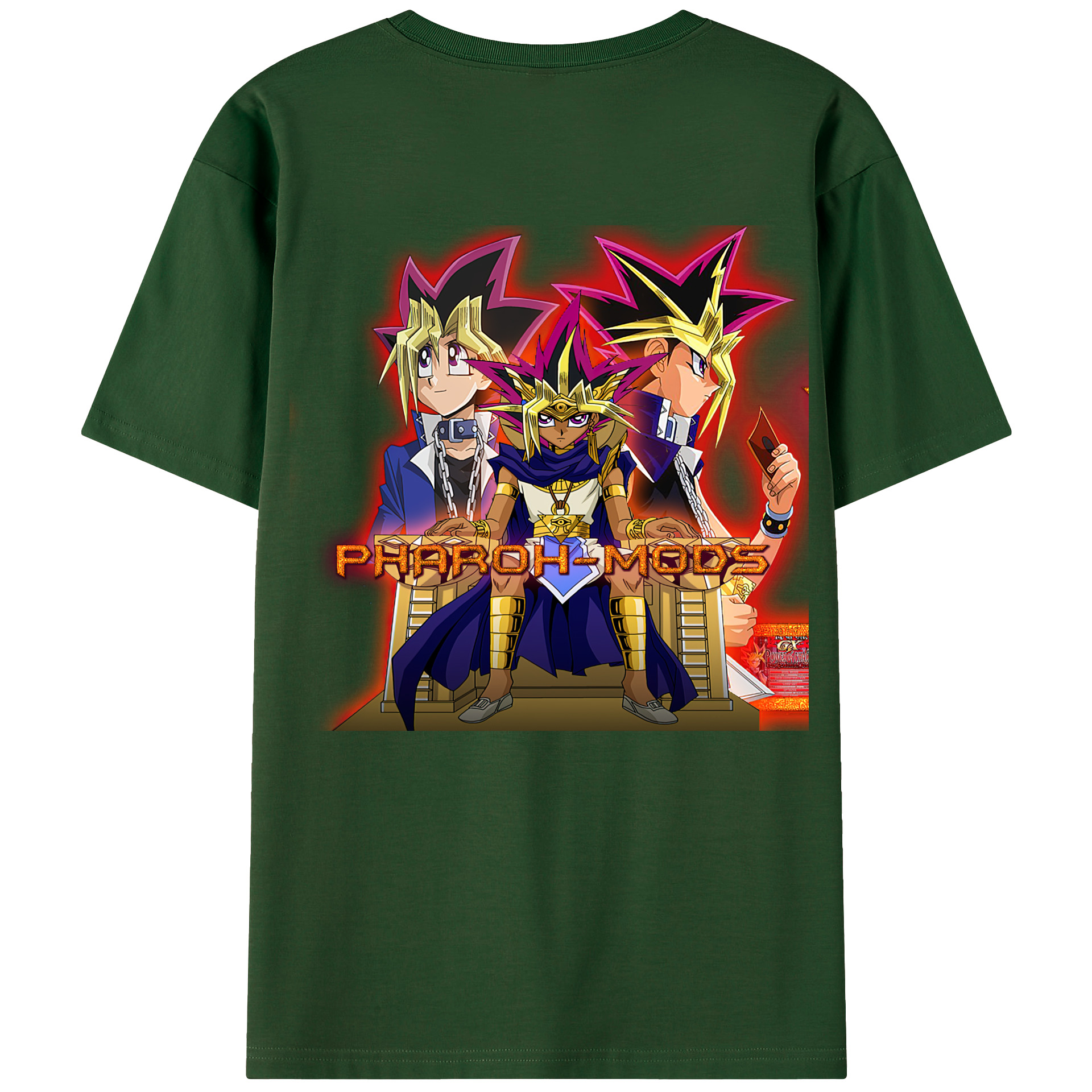 （画像用） 遊☆戯☆王 Yu-Gi-Oh! 綿100％半袖Tシャツ（背面プリント）
